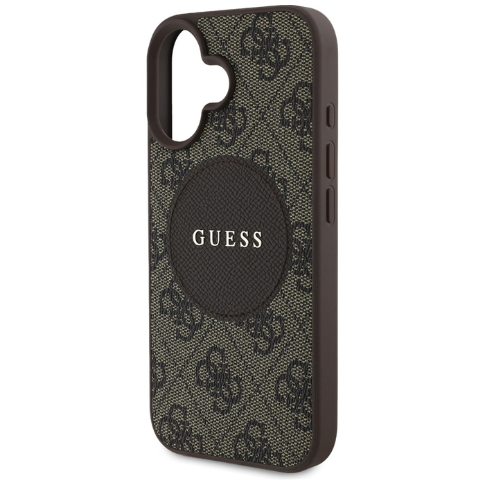 Etui Guess 4G Circle Classic Logo        MagSafe do iPhone 16 brązowy
