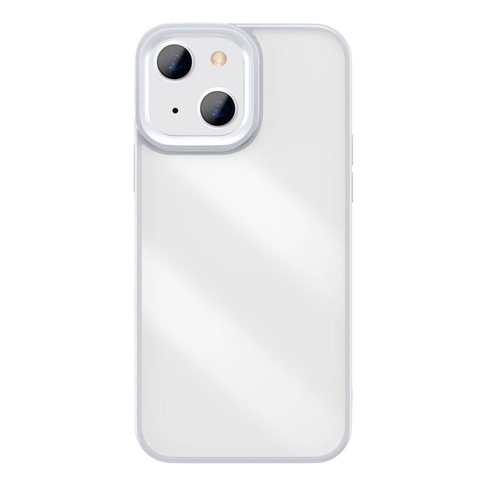 Baseus Crystal Phone Case hard case for iPhone 13 with TPU frame grey (ARJT000313)