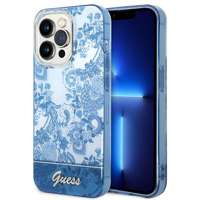 Hülle Guess iPhone 14 Pro Max 6.7" blau/blau hartcase Porzellan Kollektion