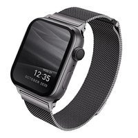 Uniq Dante Apple Watch Series 4/5/6/7 / SE 40 / 41mm strap. Stainless Steel graphite / graphite