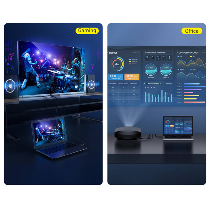 Cavo HDMI - HDMI 2.0 1080p 60Hz 20m Baseus - nero