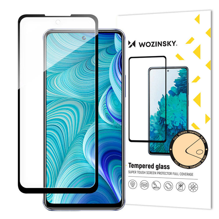 Wozinsky Full Glue Infinix Hot 11S NFC Vetro temperato a schermo intero con cornice nera (case friendly)