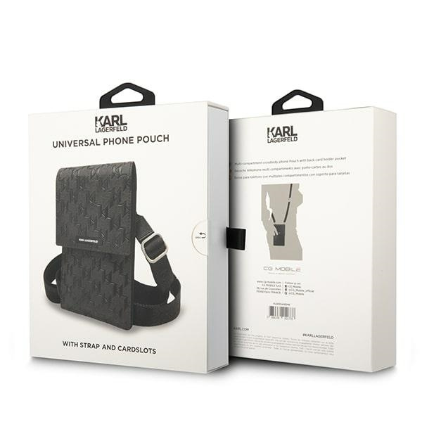 Karl Lagerfeld Handtasche KLWBSAMSMK schwarz/schwarz Monogram Plate