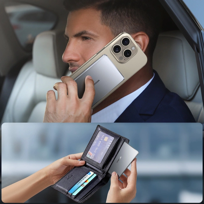 Powerbank Joyroom JR-PBM08 5000mAh 20W ultracienki z ładowaniem indukcyjnym - szary