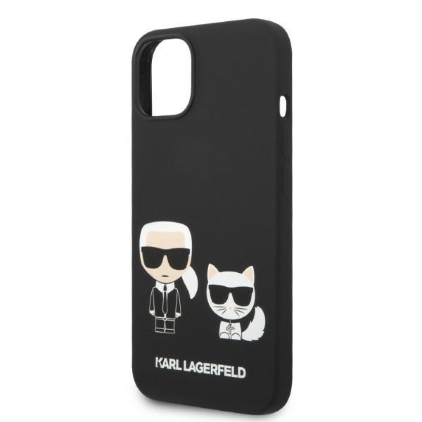 Case KARL LAGERFELD Apple iPhone 14 Plus Liquid Silicone Karl &amp; Choupette MagSafe Black Hardcase