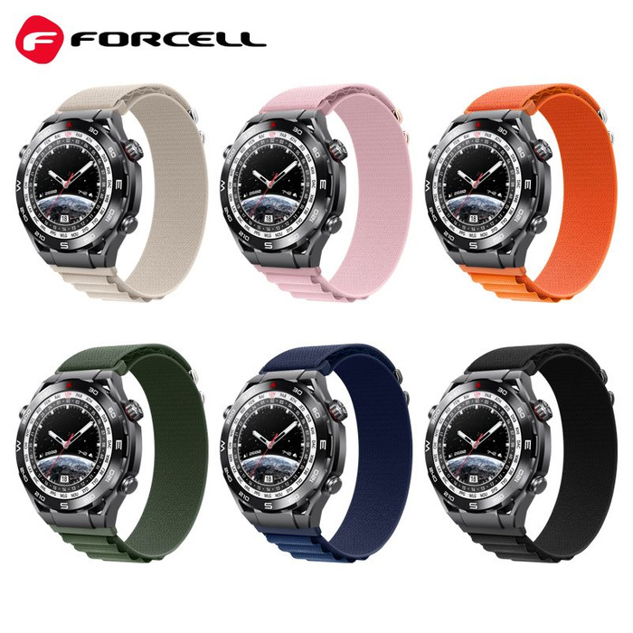 Pasek do Samsung Galaxy Watch Forcell F-Design FS05 sprzączka włókno poliestrowe 20 mm granatowy