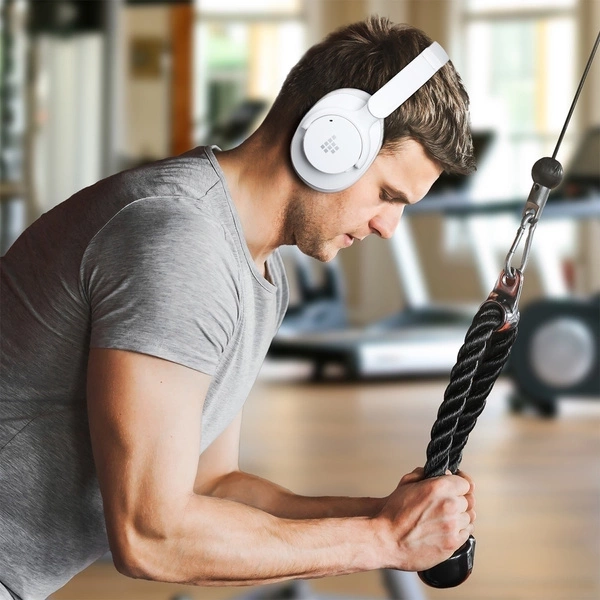 Tronsmart SOUNFII Q20S Hybrid ANC Wireless Headphones with Active Noise Cancelling - White