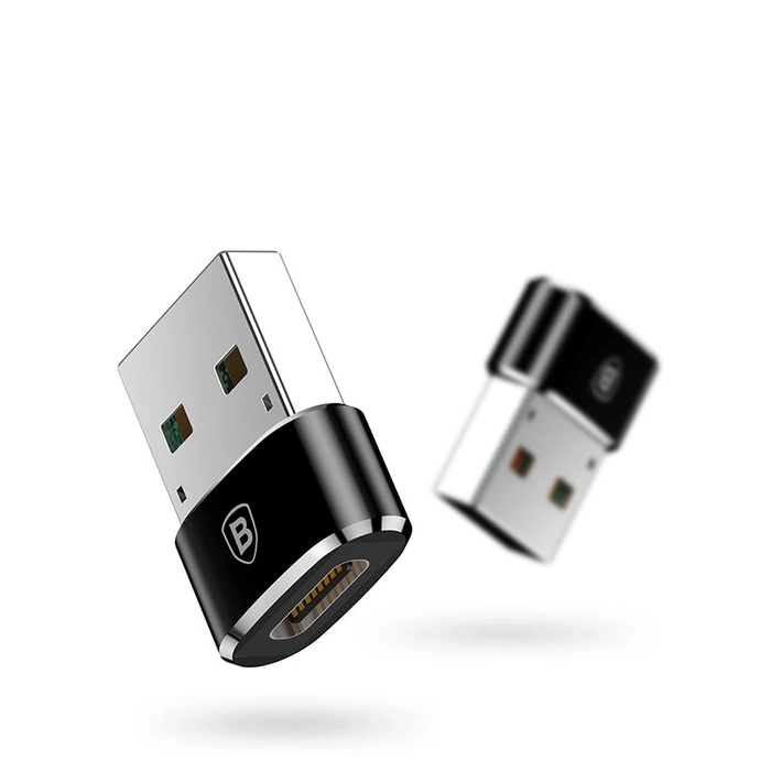 Baseus adaptér USB Type-C na USB adaptér černý (CAAOTG-01)