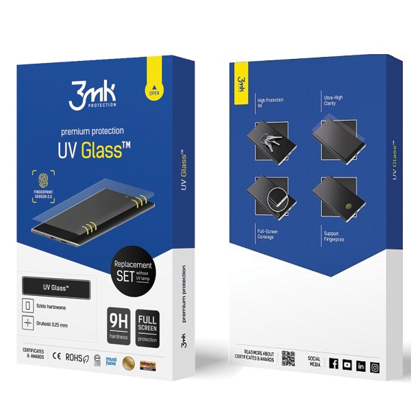3MK UV Glass RS Samsung N970 Note 10 Glass without UV Lamp
