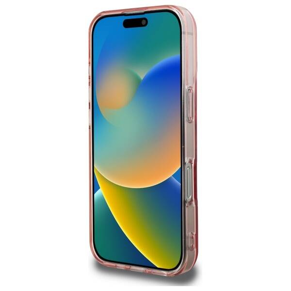 Etui Guess iPhone 16 Pro 6.3" różowy/pink hardcase IML Rhinestones MagSafe