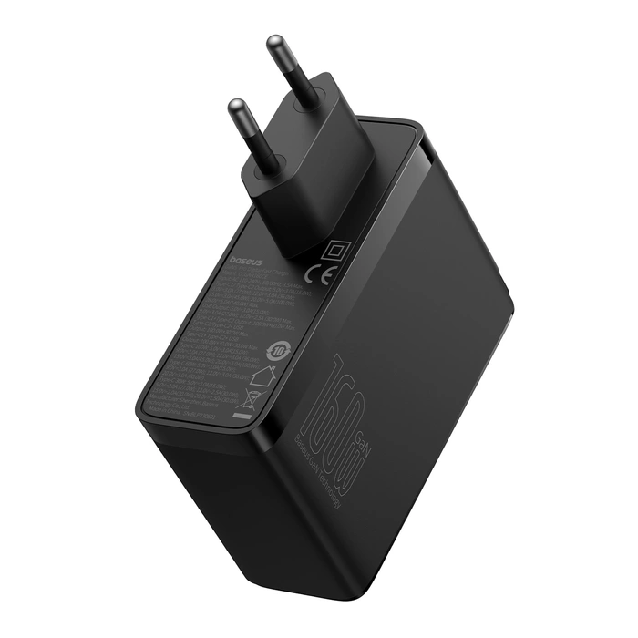 Wall charger Baseus GaN5 Pro 2xUSB-C + USB, 160W (black)
