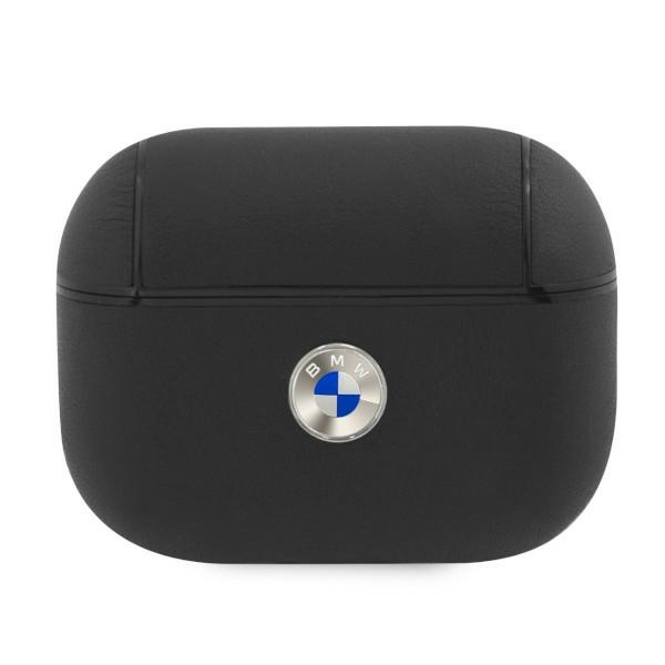 Cover BMW Apple AirPods Pro Cover Geniune in pelle argento con logo nero
