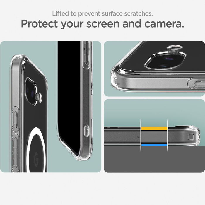 ETUI SPIGEN GOOGLE PIXEL 9A ULTRA HYBRID MAG MAGSAFE CLEAR/WHITE