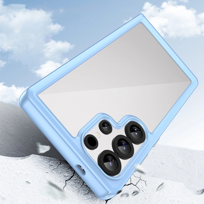 Outer Space Case Silikonhülle mit Gelrahmen für Samsung Galaxy S25 Ultra – blau