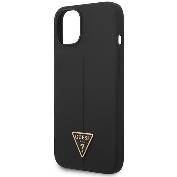 Case Guess GUHCP14MSLTGK iPhone 14 Plus 6.7" black/black hardcase Silicone Triangle