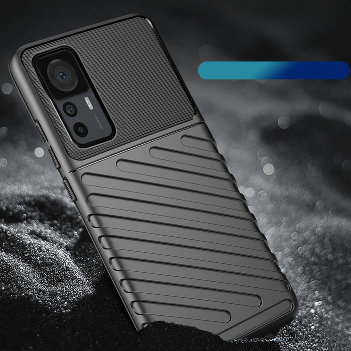 Thunder Case Hülle für Xiaomi 12T Pro / Xiaomi 12T Silikon Armor Case schwarz