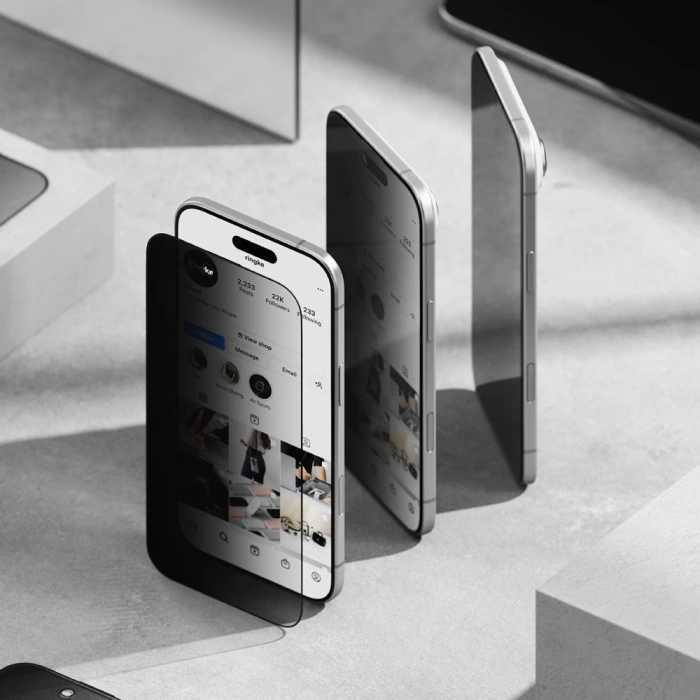 SZKŁO PRYWATYZUJĄCE RINGKE EASY SLIDE 2-PACK IPHONE 17 AIR PRIVACY