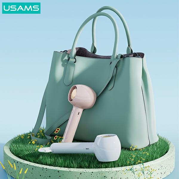 USAMS Mini 1200mAh Candy Series Handventilator weiß/weiß ZB251FS01 (US-ZB251)