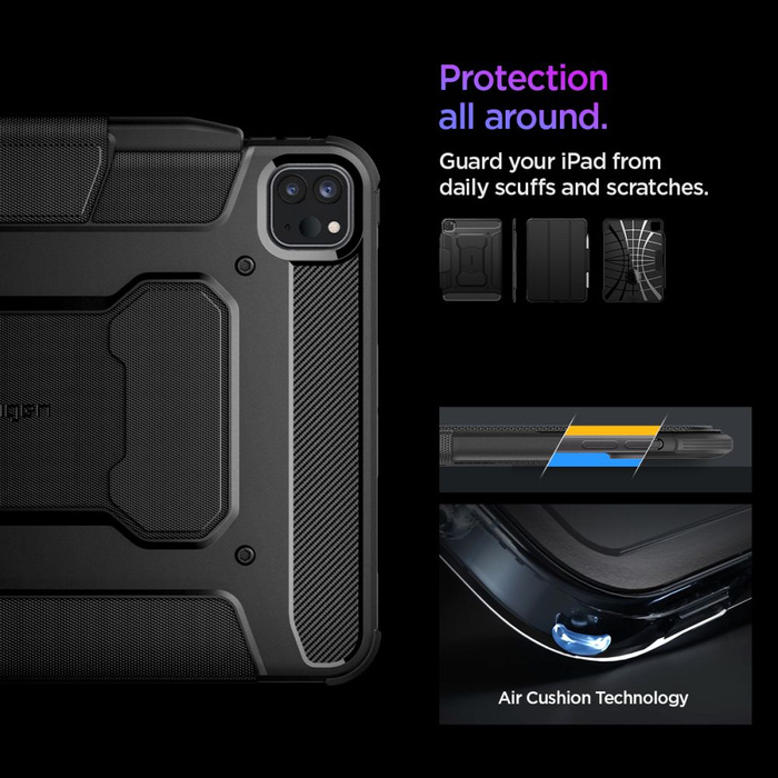 Coque Spigen Rugged Armor iPad "pro" Pro 11 5 / 2024 Noir