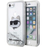 Coque Karl Lagerfeld KLHCI8LNCHCS iPhone 7/8/ SE 2020/2022 argent/argent durcase Glitter Choupette Head Case