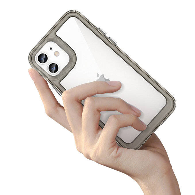 Funda Outer Space para iPhone 12 tapa dura con marco de gel azul