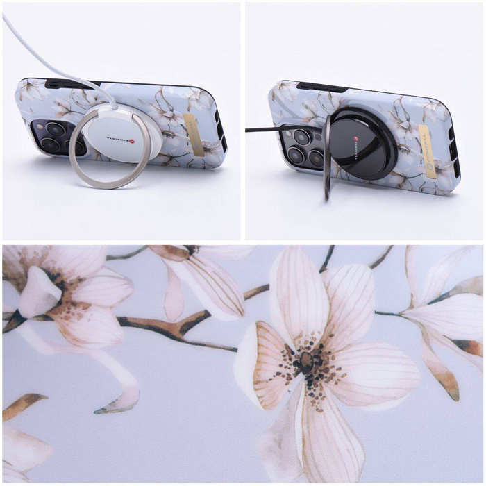 FORCELL F-PROTECT Mirage futerał kompatybilny z MagSafe do IPHONE 15 Plus spring flowers