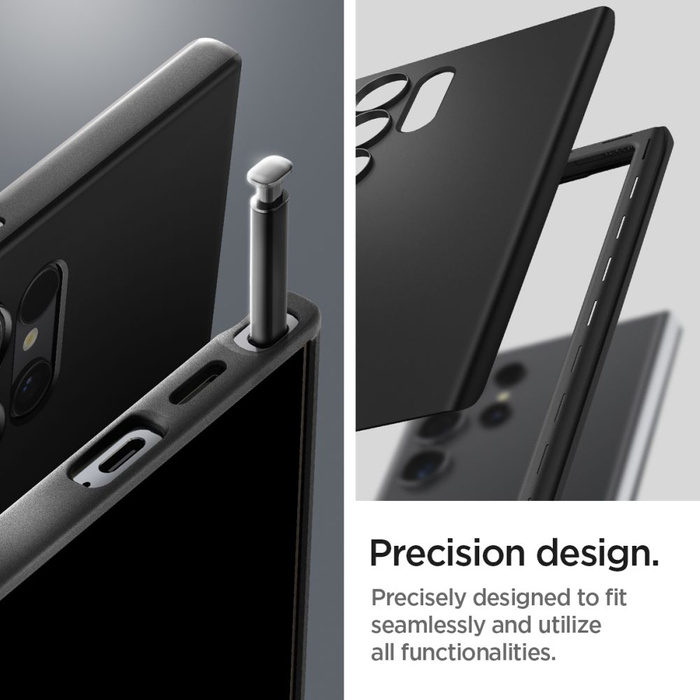 Coque Spigen Thin Fit Samsung Galaxy S24 Ultra Noir Case