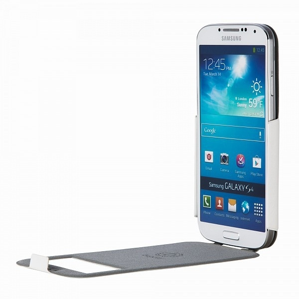 Bugatti UltraThin Flip i9505 S4 blanc 08297