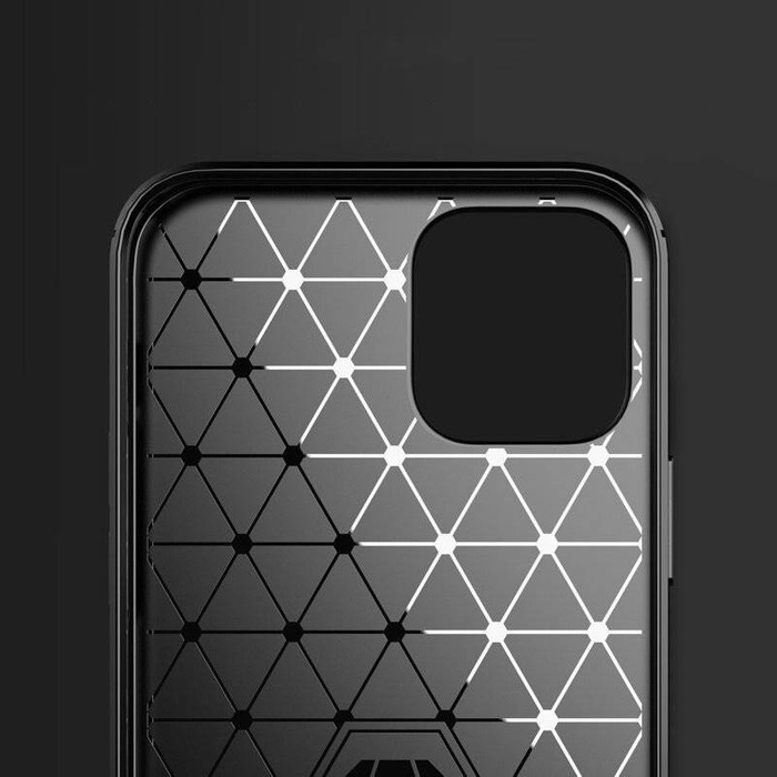 Carbon Case Flexibel Handyhülle TPU Schutzhülle für iPhone 12 Pro Max schwarz