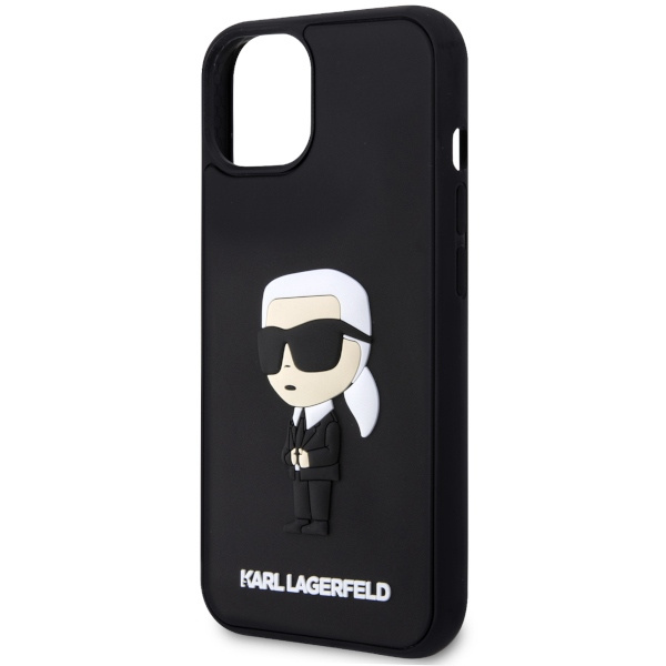 Hülle Karl Lagerfeld KLHCP14M3DRKINK iPhone 14 Plus 6,7" schwarz/schwarz hartcase Gummi Ikonik 3D Case