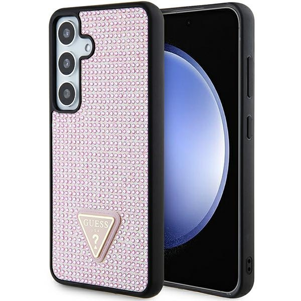 Etui Guess GUHCS24SHDGPPP S24 S921 różowy/pink hardcase Rhinestone Triangle Case