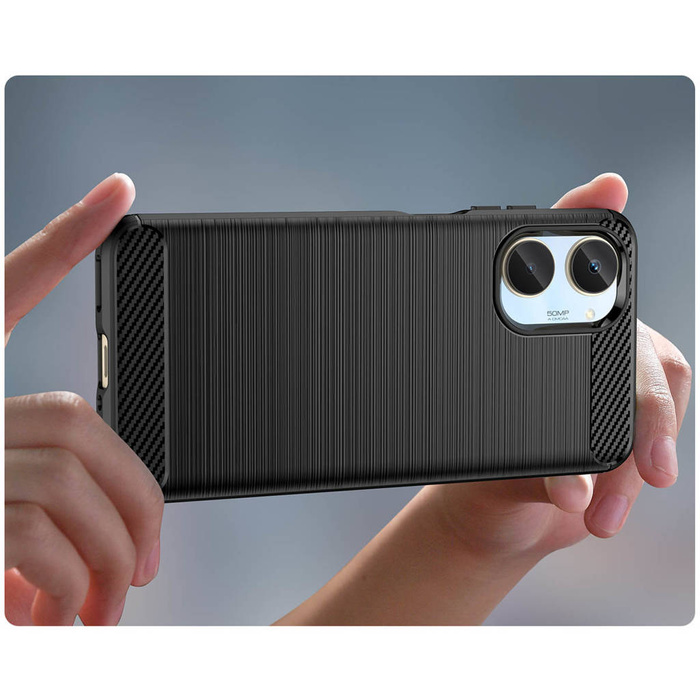 Funda Carbon Case para Realme 10 funda silicona carbono flexible negra