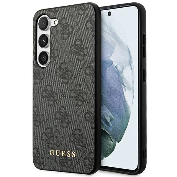 Case Guess GUHCS23SG4GFGR S23 S911 grey/grey hardcase 4G Metal Gold Logo Case