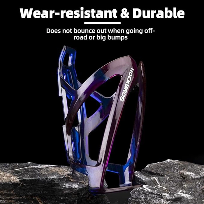 Rockbros FK338 bicycle holder for water bottle - blue and purple