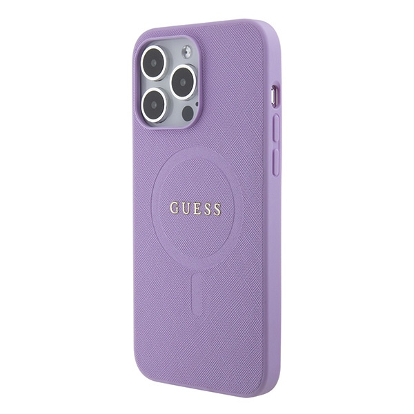 Funda Guess GUHMP15LPSAHMCU iPhone 15 Pro 6.1" púrpura/morado durocase Saffiano MagSafe Case