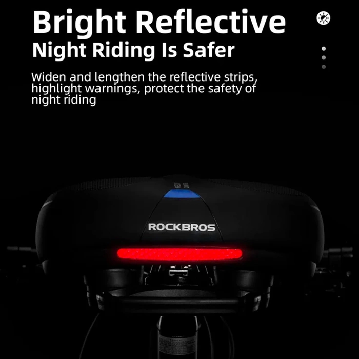 Selle de vélo Rockbros AQ-6090B - noir et bleu