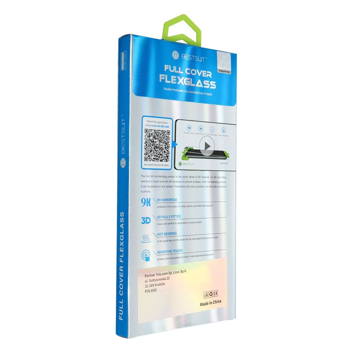 Szkło hybrydowe Bestsuit Flexible 5D Full Glue do Samsung Galaxy S26 Ultra czarny - działający czytnik