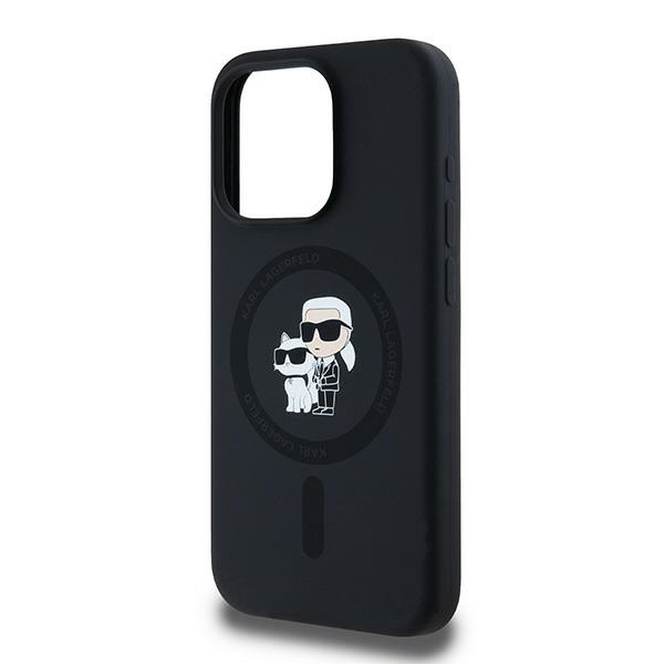 Etui Karl Lagerfeld KLHMP15LSCMKCRHK iPhone 15 Pro 6.1" czarny/black hardcase Silicone Karl & Choupette MagSafe