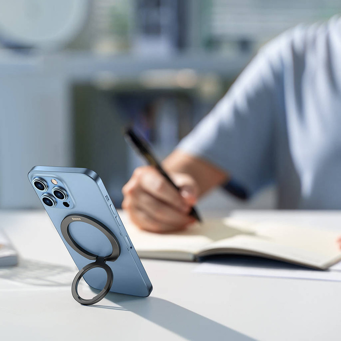 Baseus Halo magnetischer Ringhalter Telefonständer grau (SUCH000013)