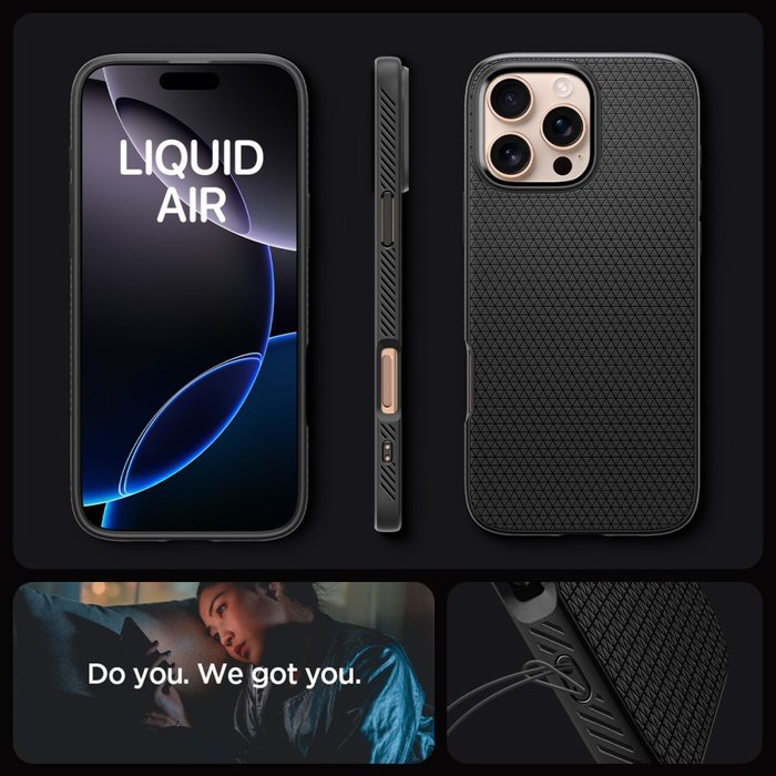 Spigen Liquid Air IPhone MATTE 16 PRO MAX NOIR