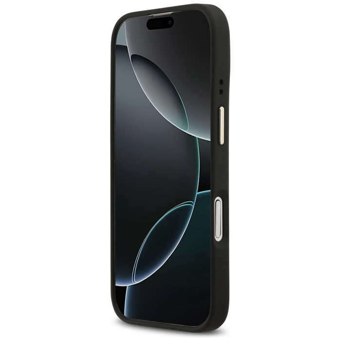 Etui Guess Peony Hot Stamp MagSafe do    iPhone 17 czarny