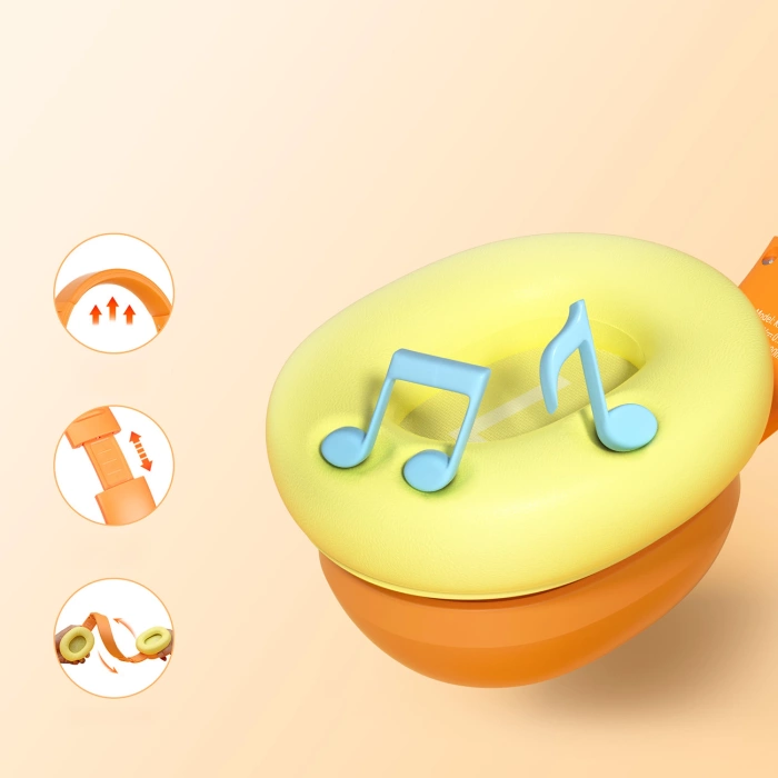 Tronsmart KH03 kabellose Kopfhörer mit ANC, für Kinder, sicher – Orange