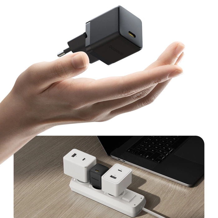 Baseus Palm 20W USB-C Wandladegerät - Schwarz