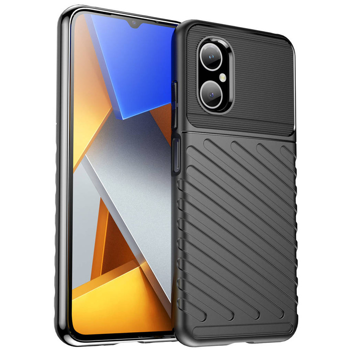 Thunder Case Case for Xiaomi Redmi Note 11E /Redmi 10 5G / Redmi 10 Prime+ 5G / Poco M4 5G Silicone Armor Cover Black