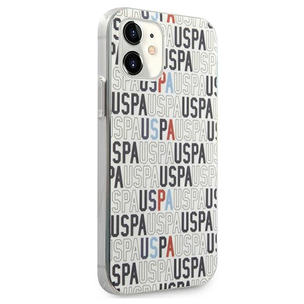 Pouzdro US POLO Apple iPhone 12 Mini Logo Mania Collection USHCP12SPCUSPA6 Bílé pouzdro
