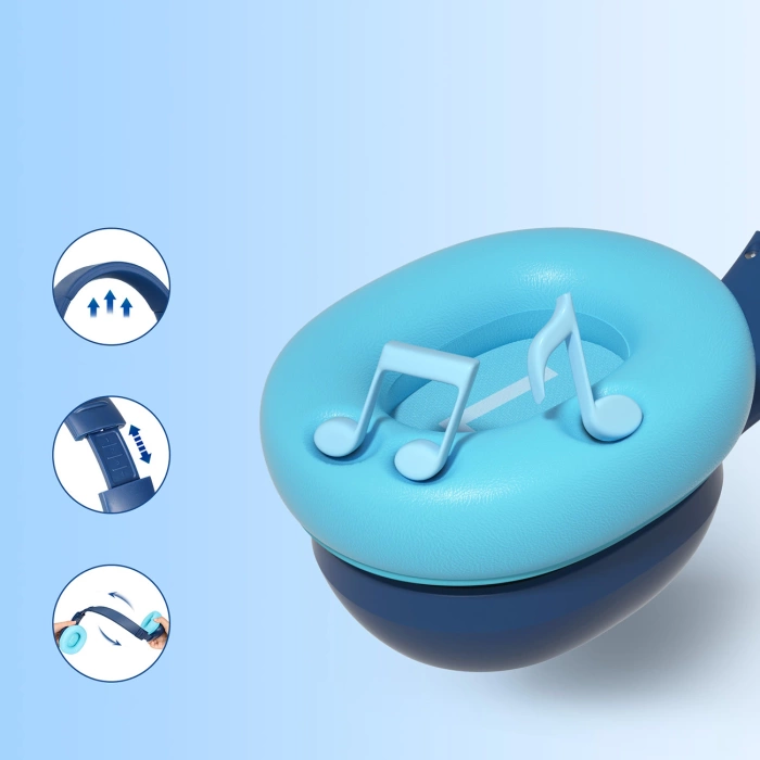 Tronsmart KH03 Wireless Headphones with ANC, for Kids, Safe - Blue