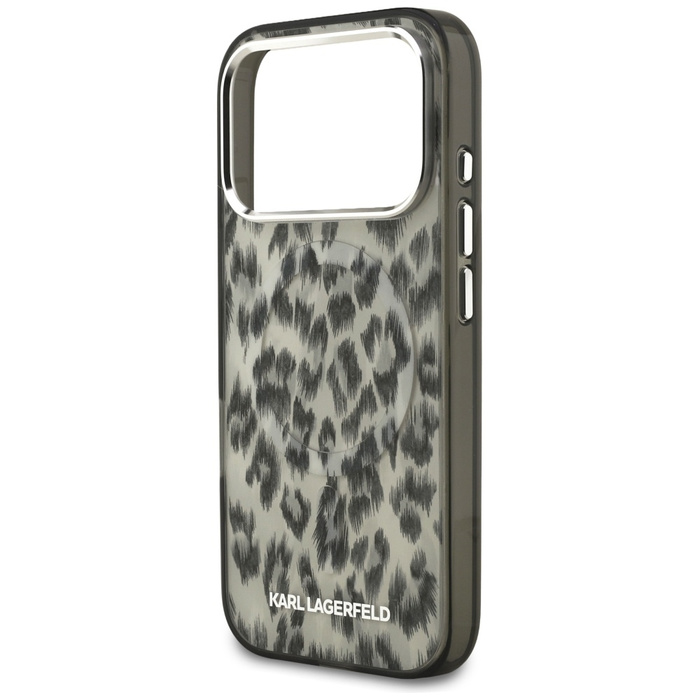 Etui Karl Lagerfeld IML Leopard Pattern  MagSafe do iPhone 17 Pro brązowy