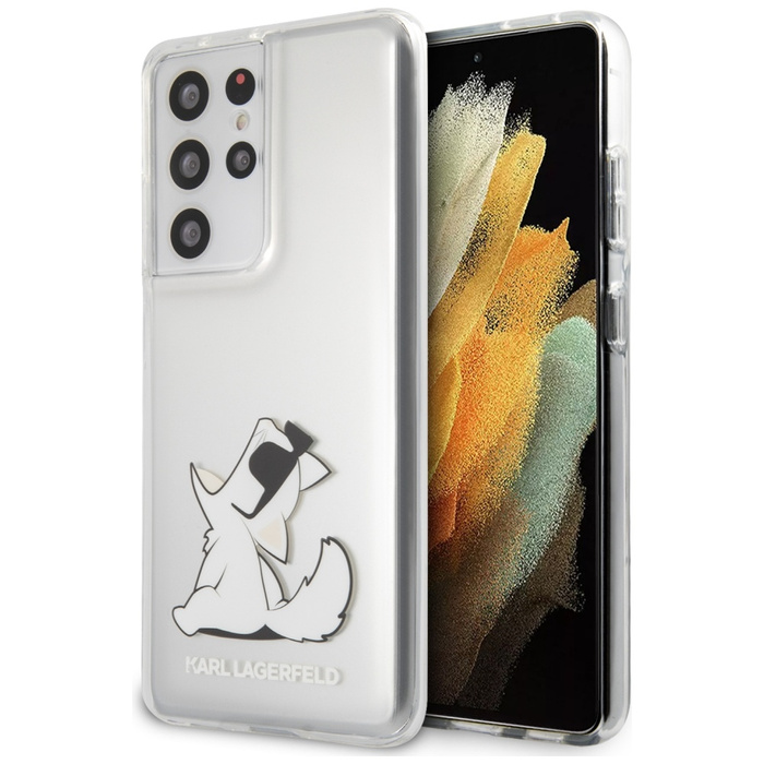 Case KARL LAGERFELD Samsung Galaxy S21 Ultra Choupette Fun KLHCS21LCFNRC Clear Hardcase