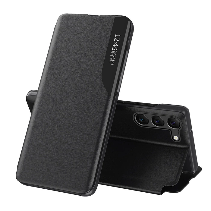 Pouzdro Eco Leather View pro Xiaomi POCO C65 / Redmi 13C s klopou - černé