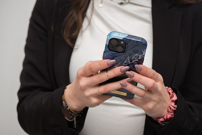 FORCELL F-PROTECT Mirage futerał kompatybilny z MagSafe do IPHONE 15 Plus ocean marble